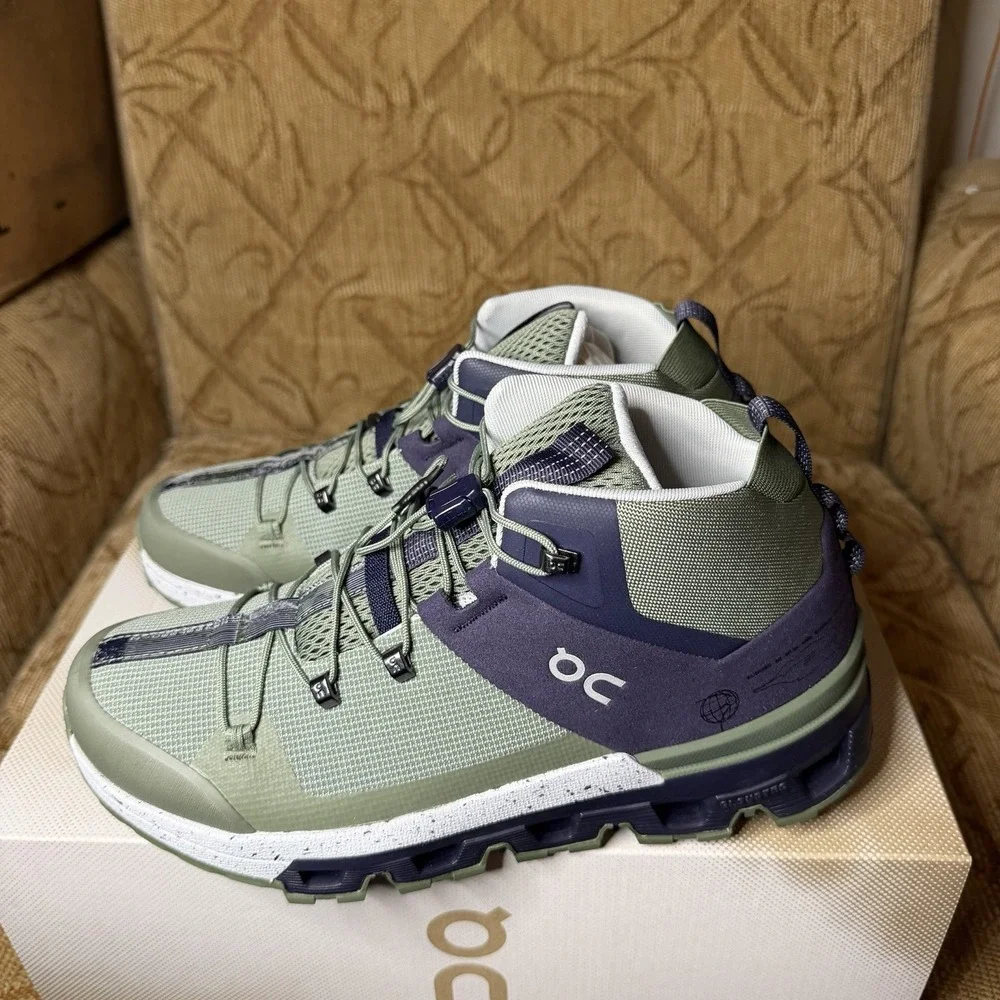 On Cloudtrax Men's Size 7 Midnight Glacier All Terrain Running Hiking Shoes New